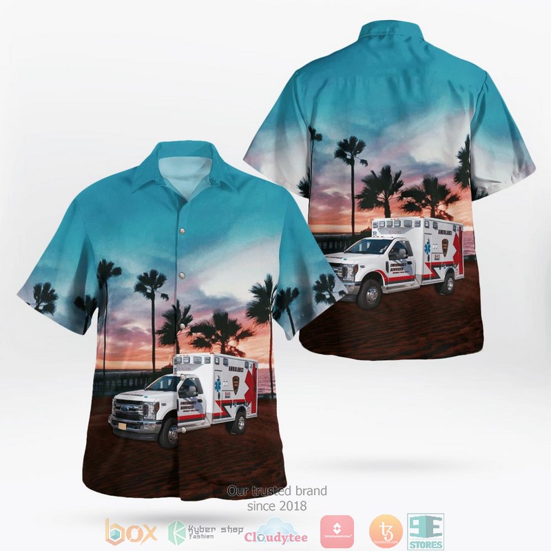 S.T.A.R. Ambulance Service Crawfordsville Indiana Ambulance Hawaiian Shirt