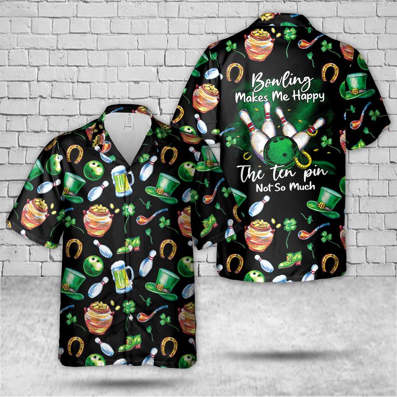 Saint Patricks Day Bowling Hawaiian Shirt