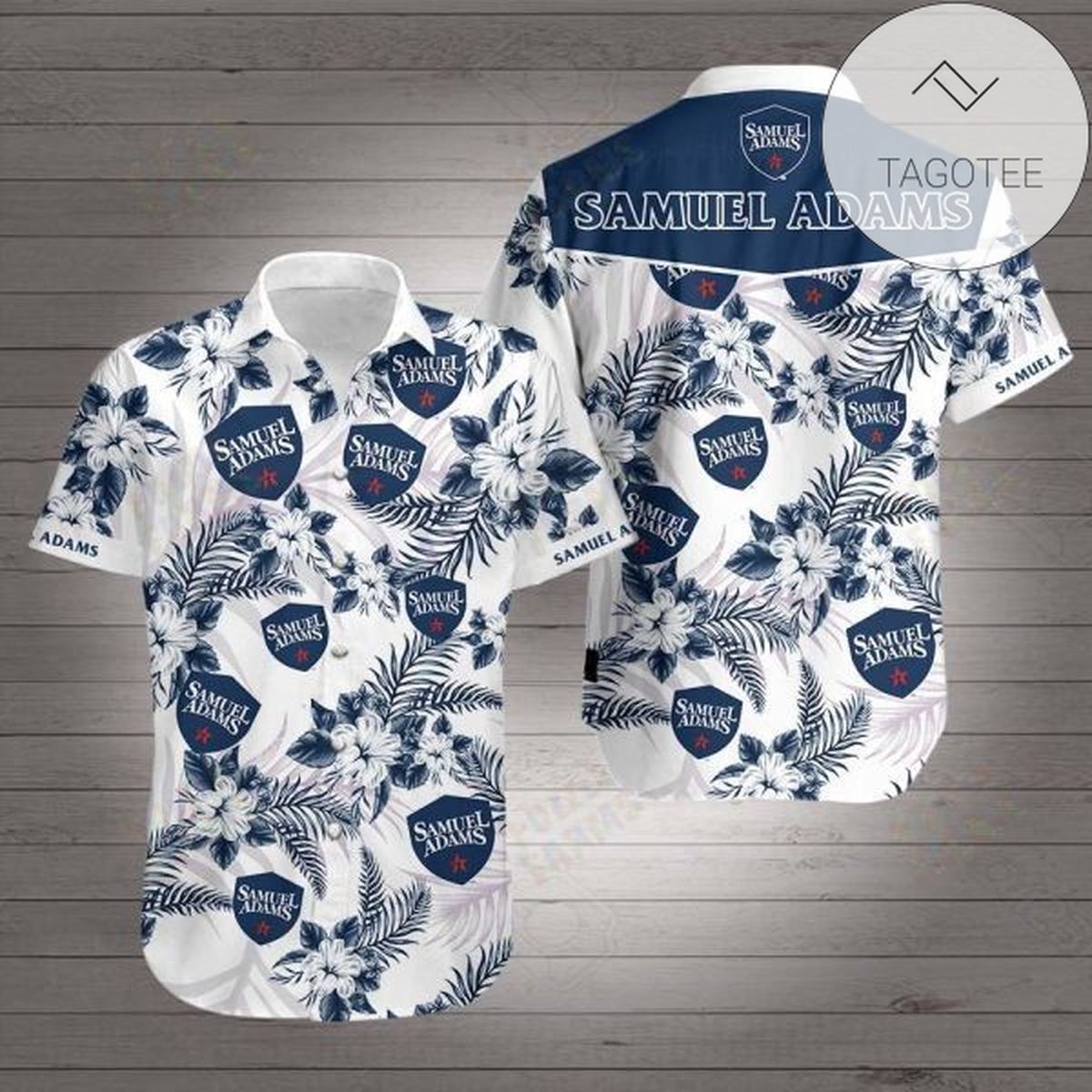 Samoyed Dog Lovers Tropical Leaves Hawaiian Graphic Print Short Sleeve Hawaiian Shirt