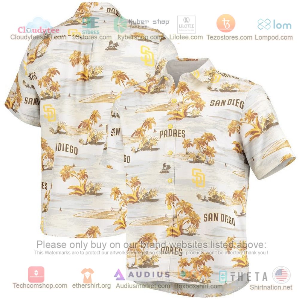 San Diego Padres Bahama Coconut Point Island Button-Up Hawaiian Shirt