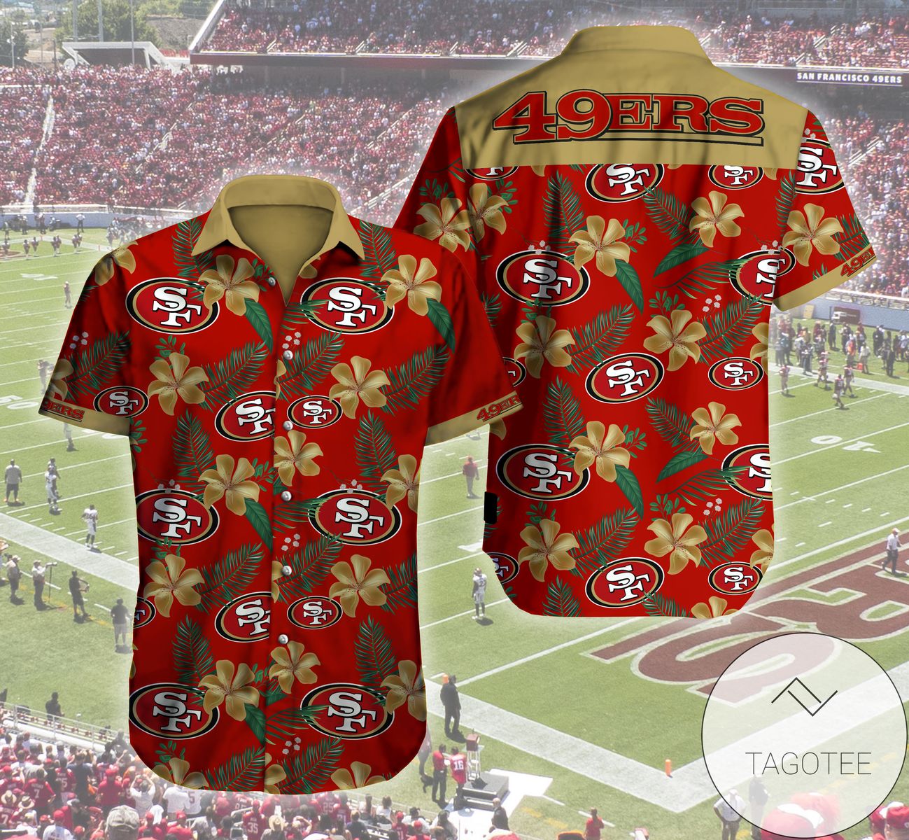 San Francisco 49ers Flower Short Sleeve Authentic Hawaiian Shirt 2022