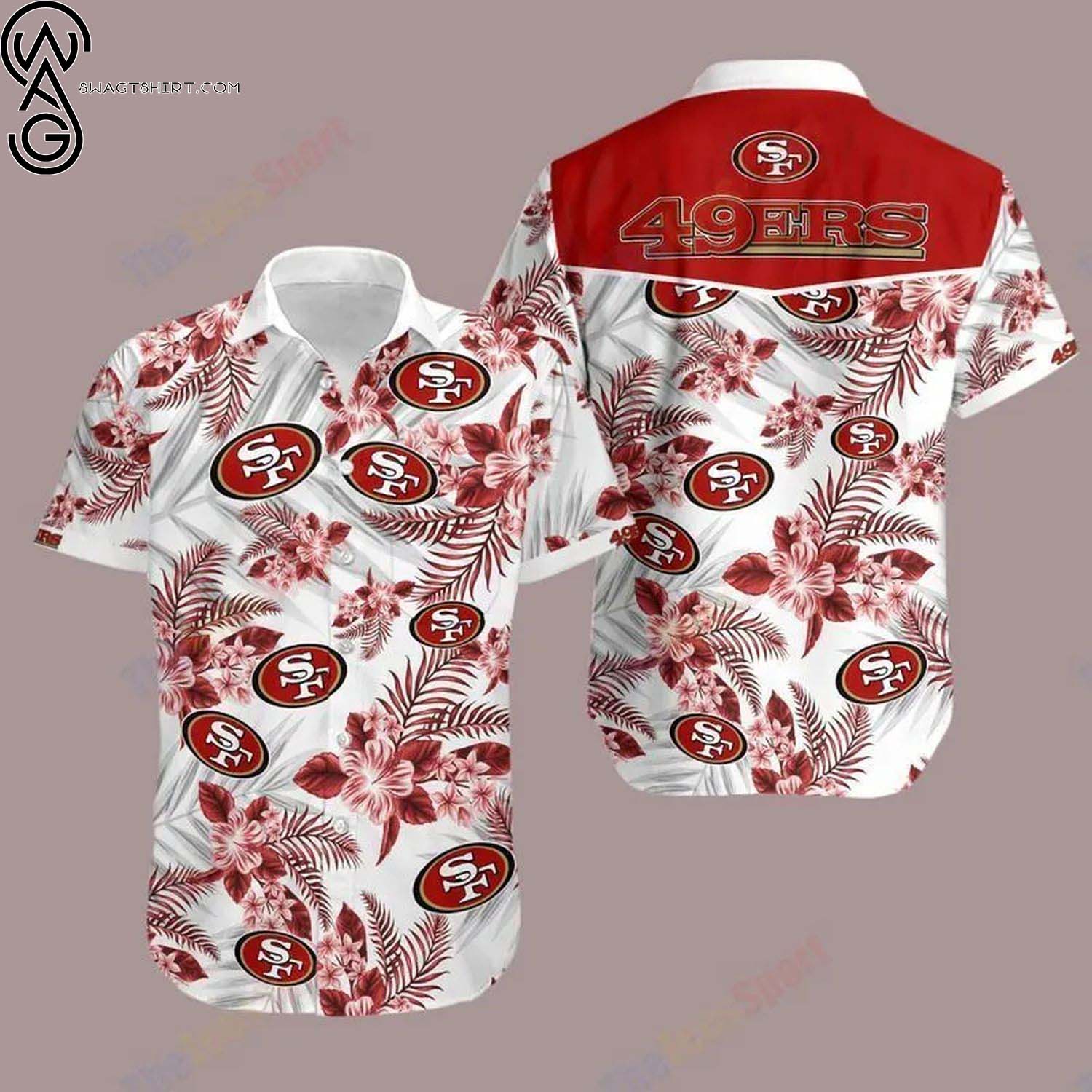 San Francisco 49ers Flower Summer Aloha Hawaiian Shirt