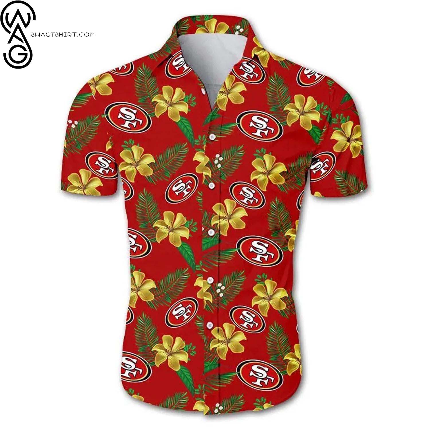 San Francisco 49ers Flower Tropical Summer Aloha Hawaiian Shirt