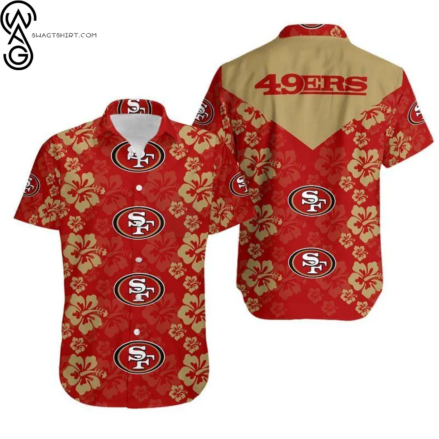 San Francisco 49ers Logo Summer Aloha Hawaiian Shirt