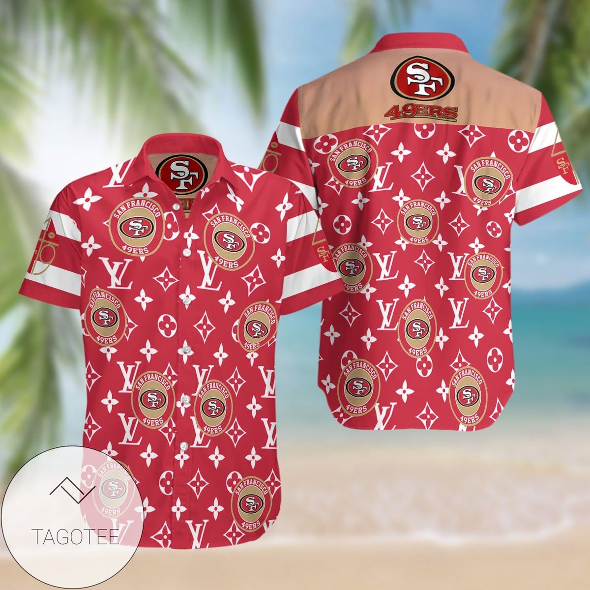 San Francisco 49ers Nfl Authentic Hawaiian Shirt 2022 3d