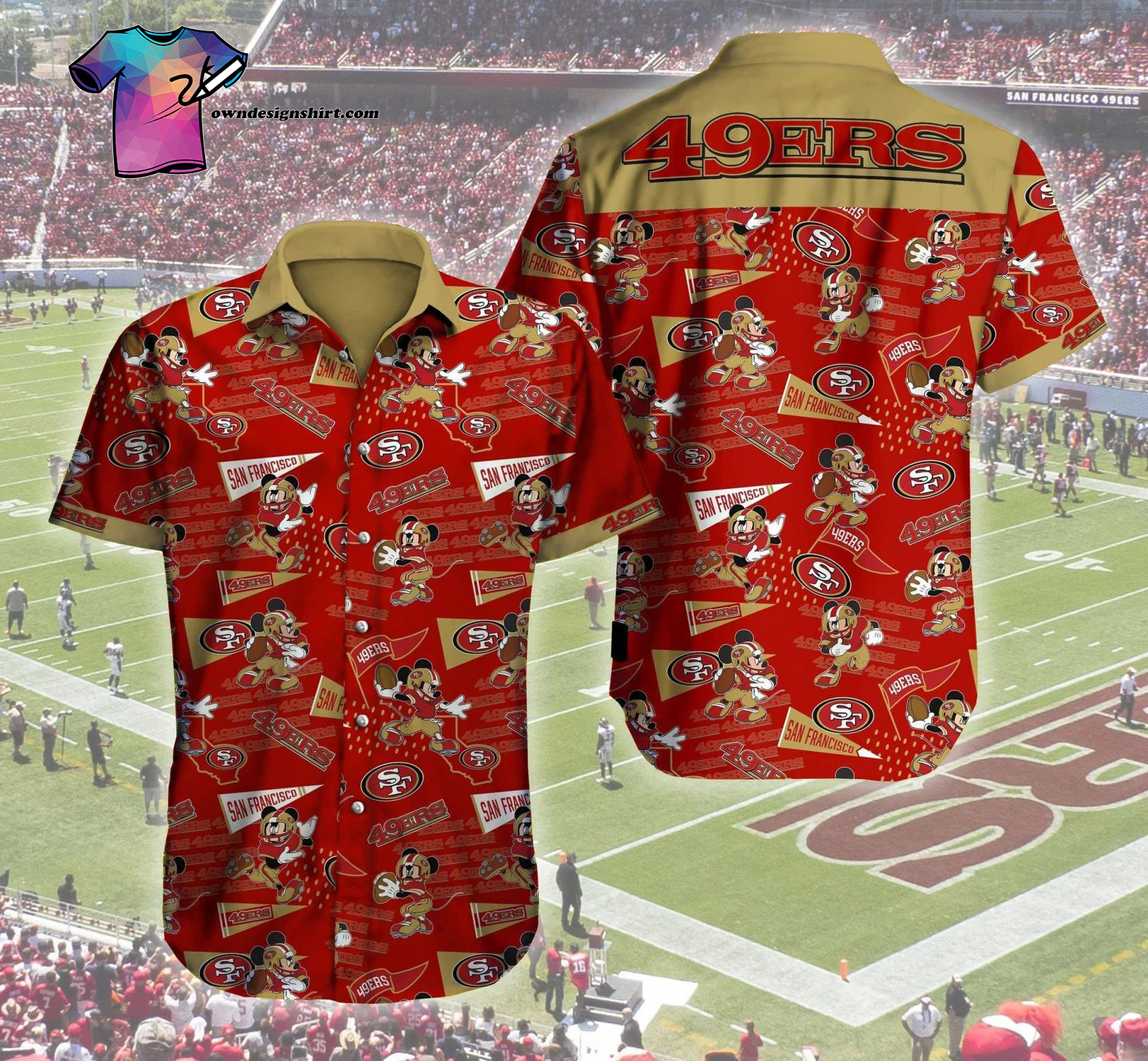 San Francisco 49ers Palm Tree Summer Vibes Hawaiian Shirt