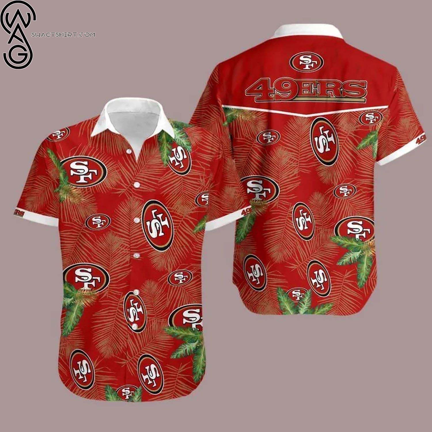 San Francisco 49Ers Mickey Mouse Summer Outfits Hawaiian Shirt