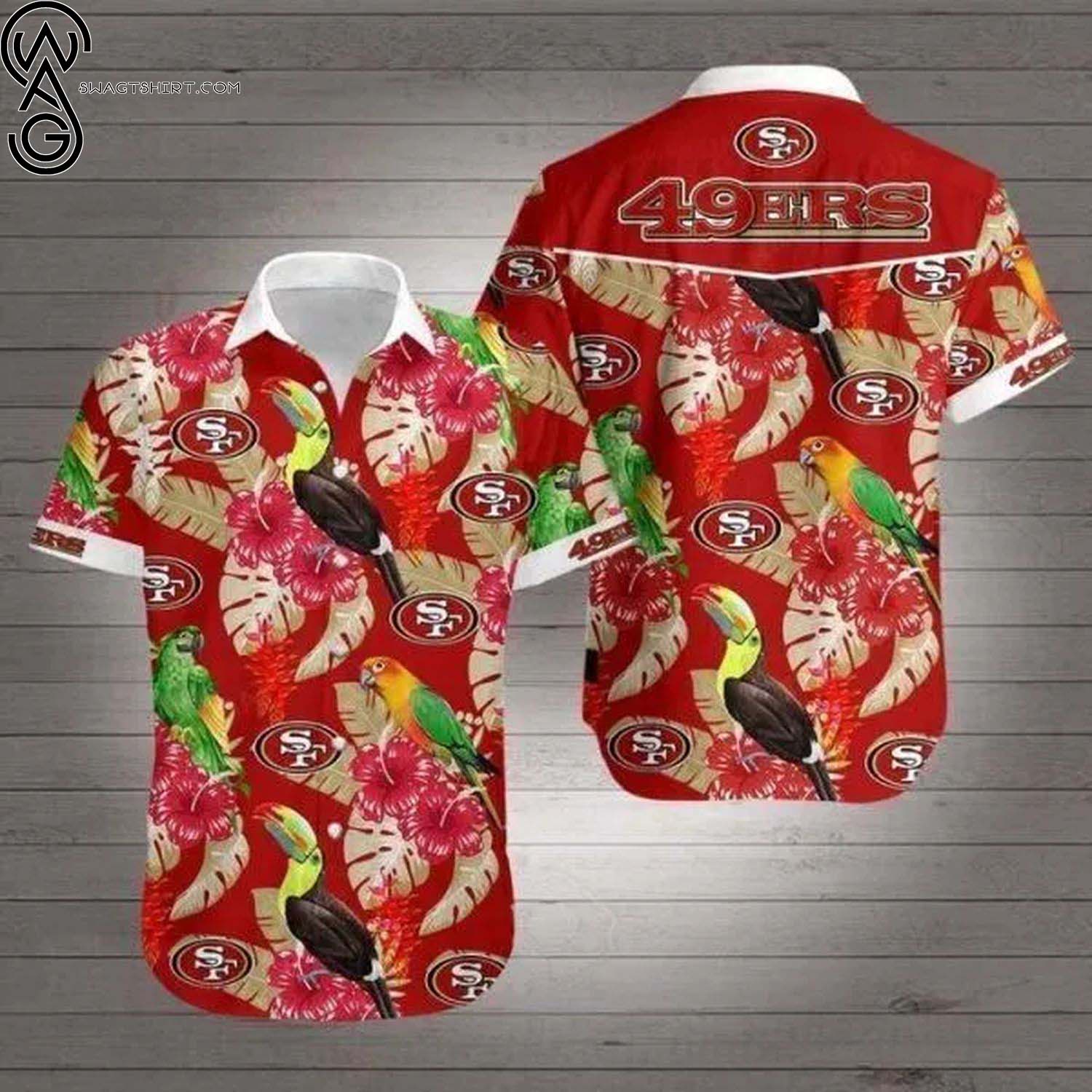 San Francisco 49ers Skull Floral Summer Aloha Hawaiian Shirt