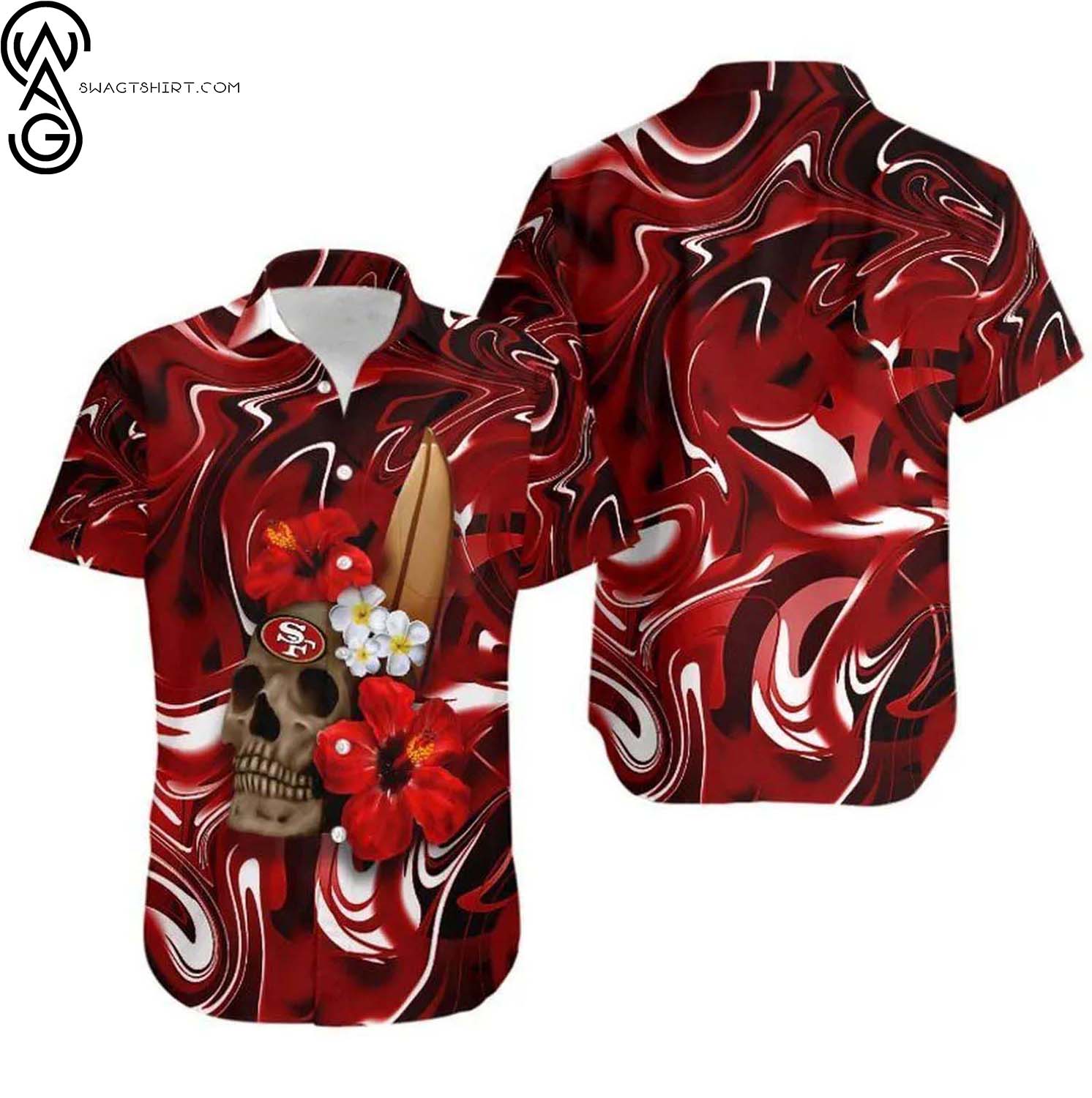 San Francisco 49ers NFL Tropical All Over Print Hawaiian Shirt