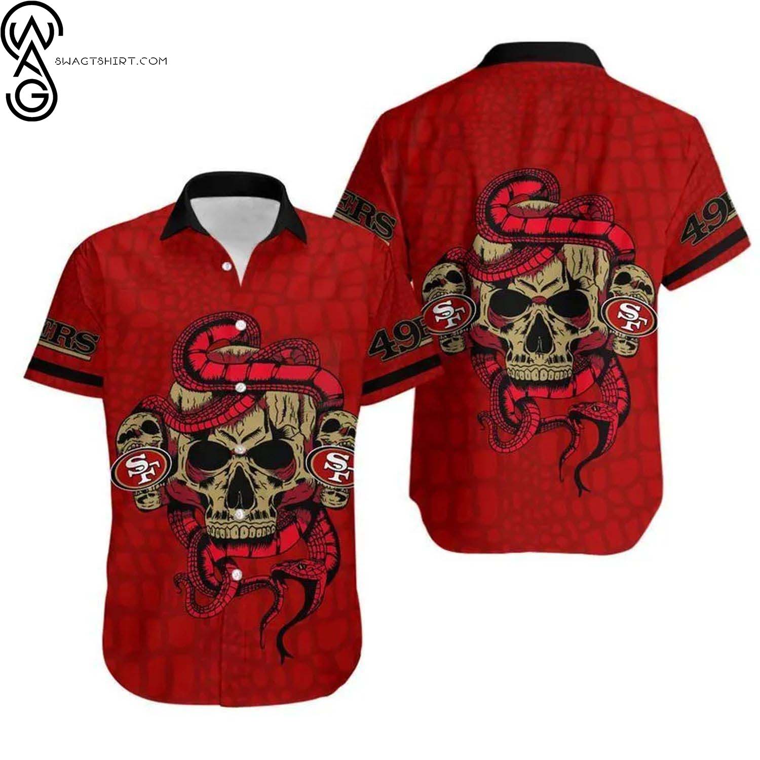 San Francisco 49ers Skull Summer Aloha Hawaiian Shirt