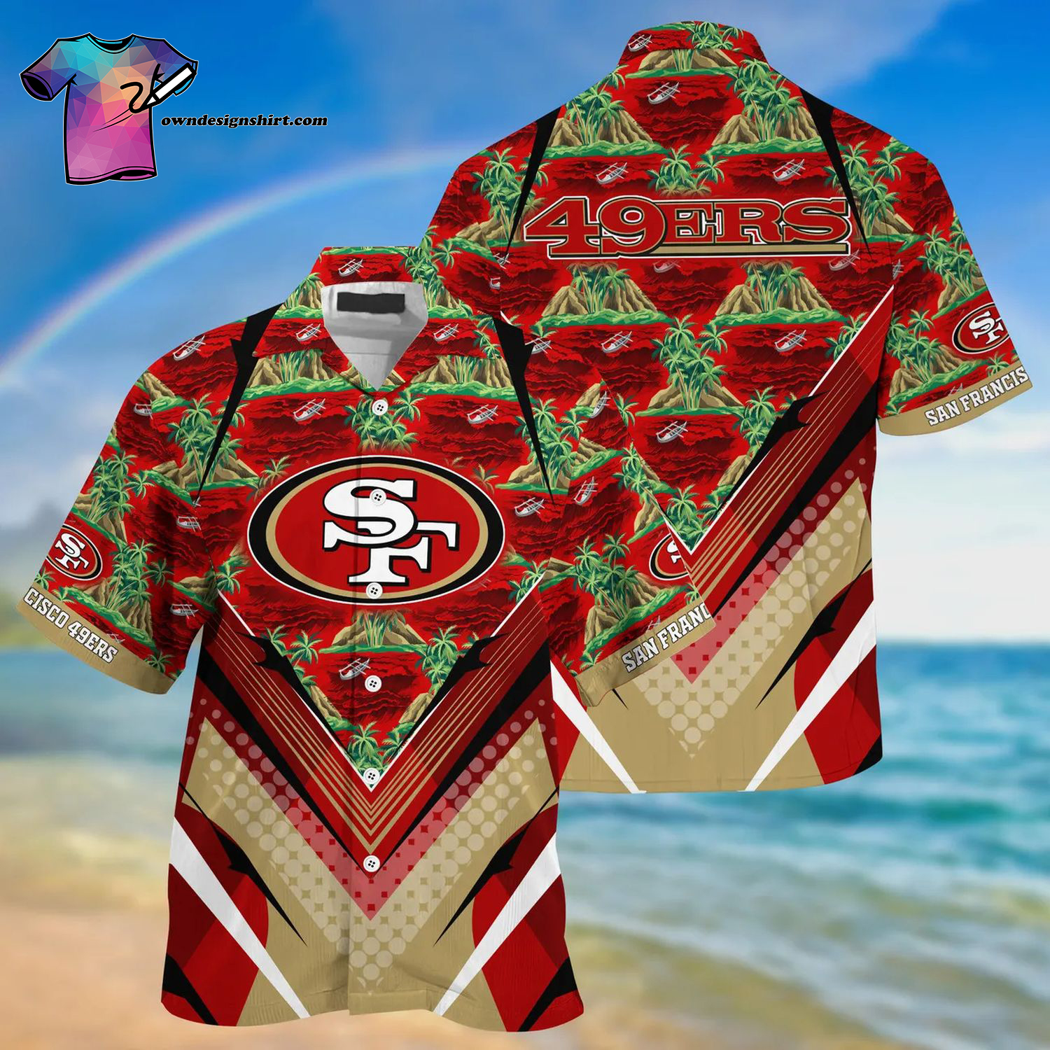 San Francisco 49ers Tropical Flower Summer Aloha Hawaiian Shirt