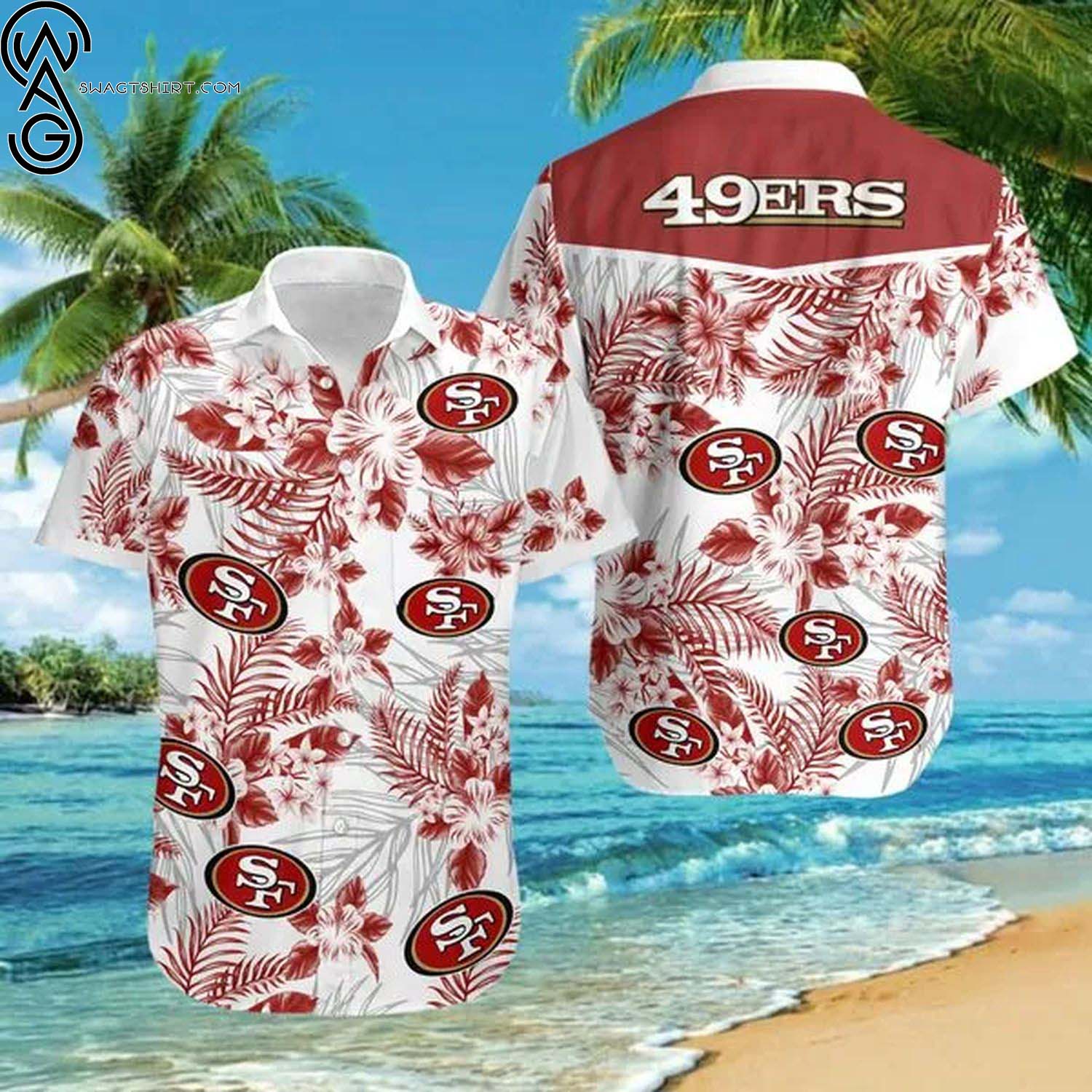 San Francisco 49ers Sugar Skull Summer Aloha Hawaiian Shirt