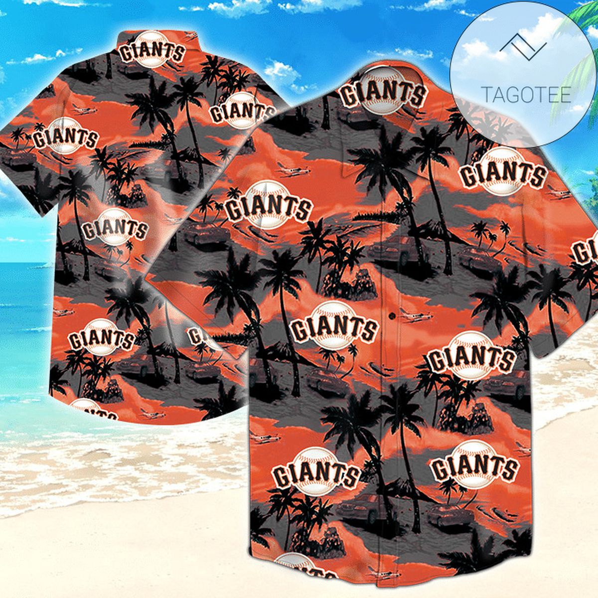 San Francisco Giants Aloha Mlb Orange Hawaiian Shirt