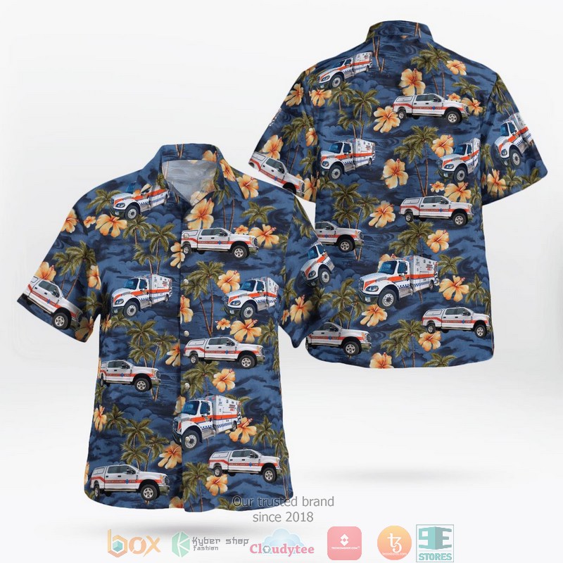 San Mateo County Sheriff Ford Taurus Redwood City California Hawaiian Shirt