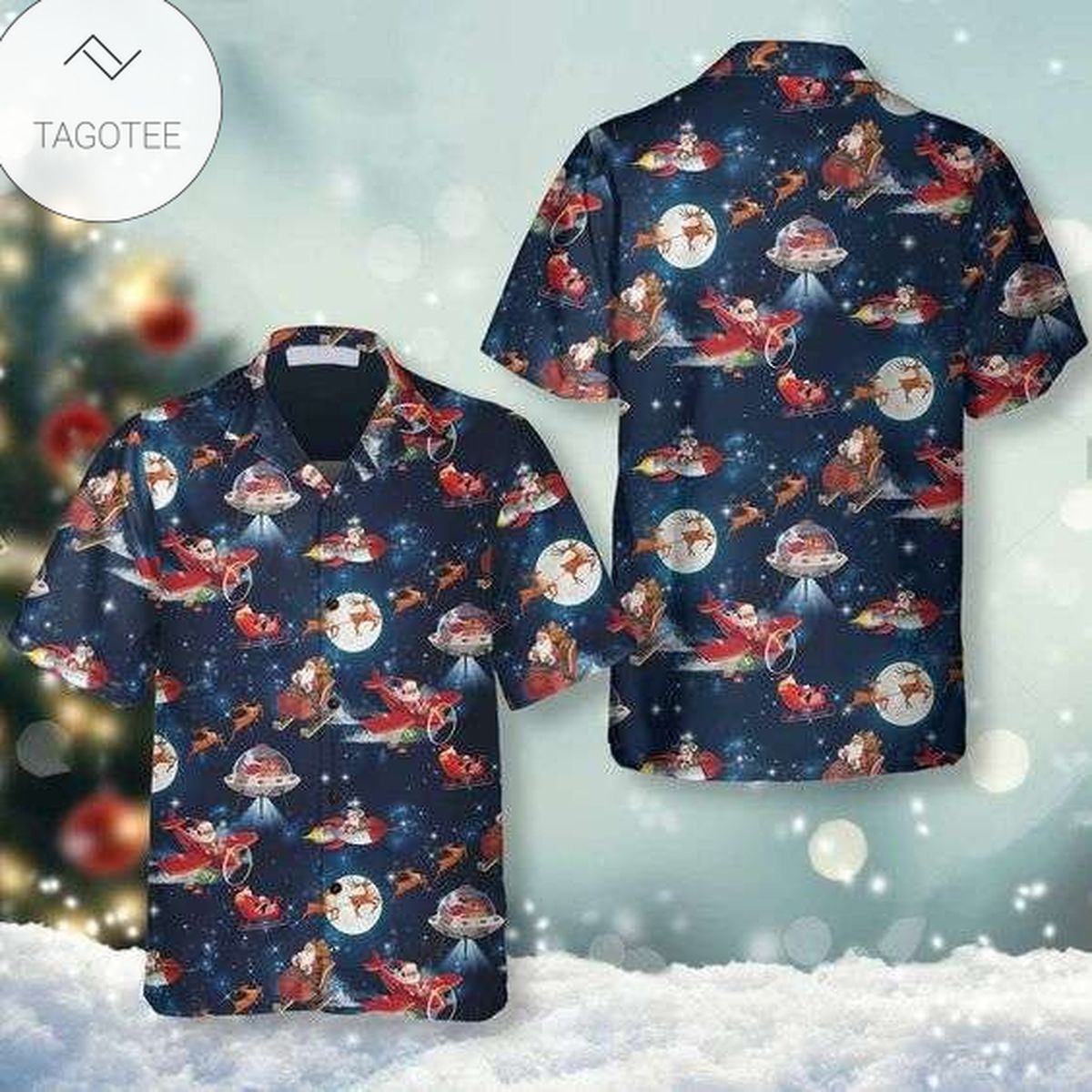 Santa Claus Around The World Hawaiian Aloha Shirts 51220h