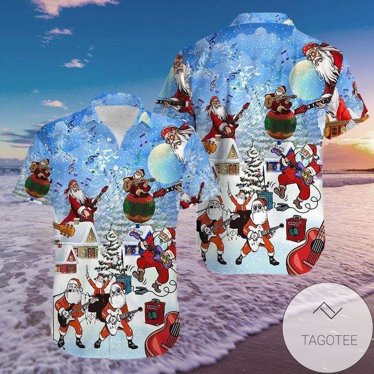 Santa Claus In Farm Hawaiian Aloha Shirts