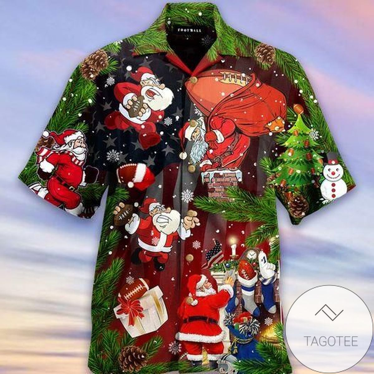 Santa Love Playing Drum Authentic Hawaiian Shirt 2022s