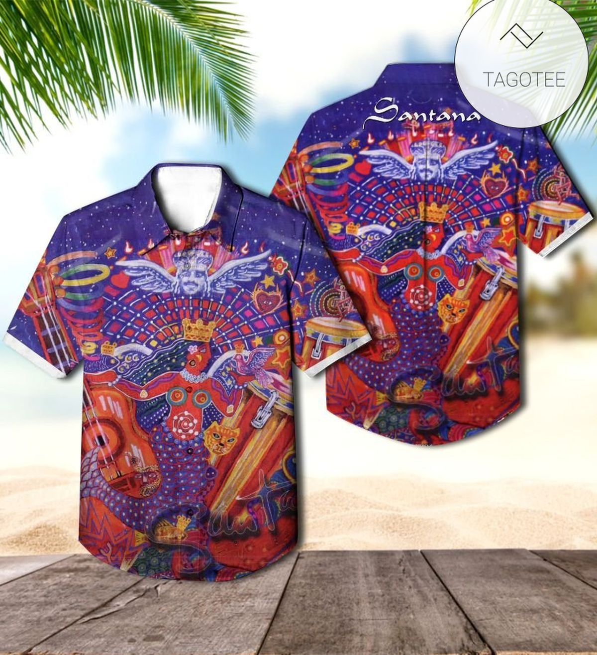 Santana Supernatural Album Cover Hawaiian Shirt