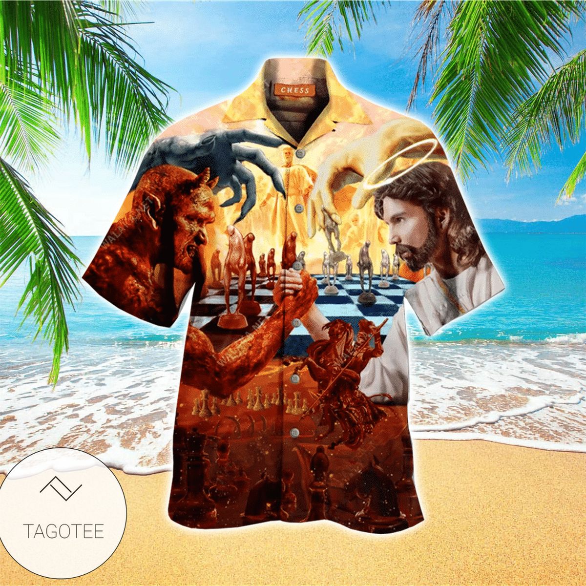 Satanism Symbol With Snake Hawaiian Shirt