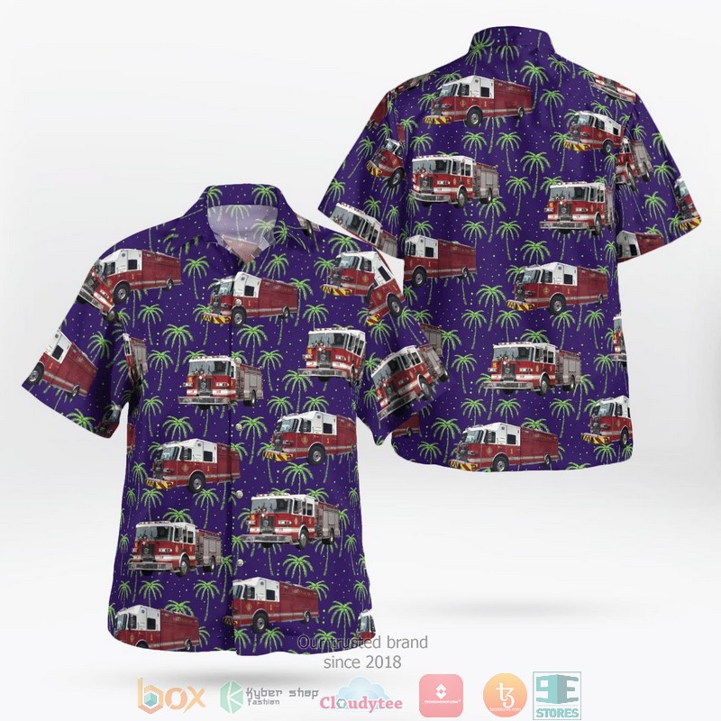 Savannah Georgia Savannah Fire Department Marine 1 Courageous Fireboat Hawaiian Shirt