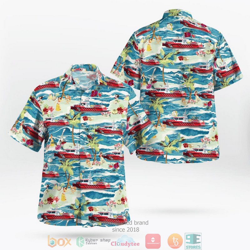 Savannah Georgia Savannah Fire & Emergency Services Aloha Shirt