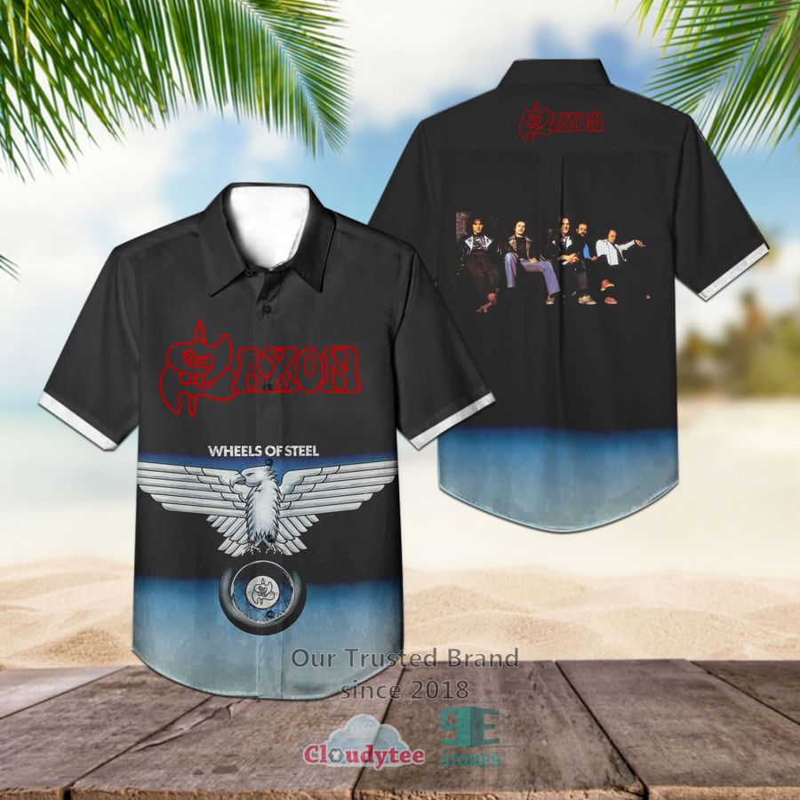 Saxon Band Strong Arm of the Law Album Hawaiian Shirt