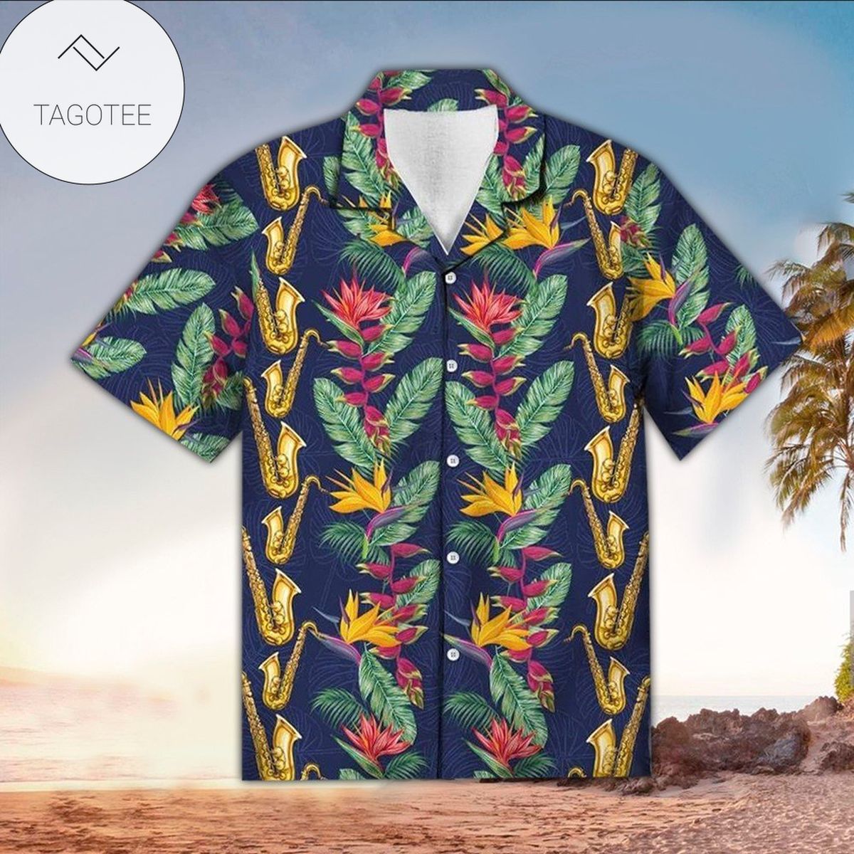 Saxophone Aloha Shirt Hawaiian Shirt For Saxophone Lovers