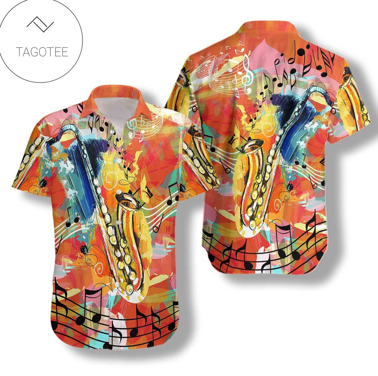 Saxophone Apparel Saxophone Button Up Shirt