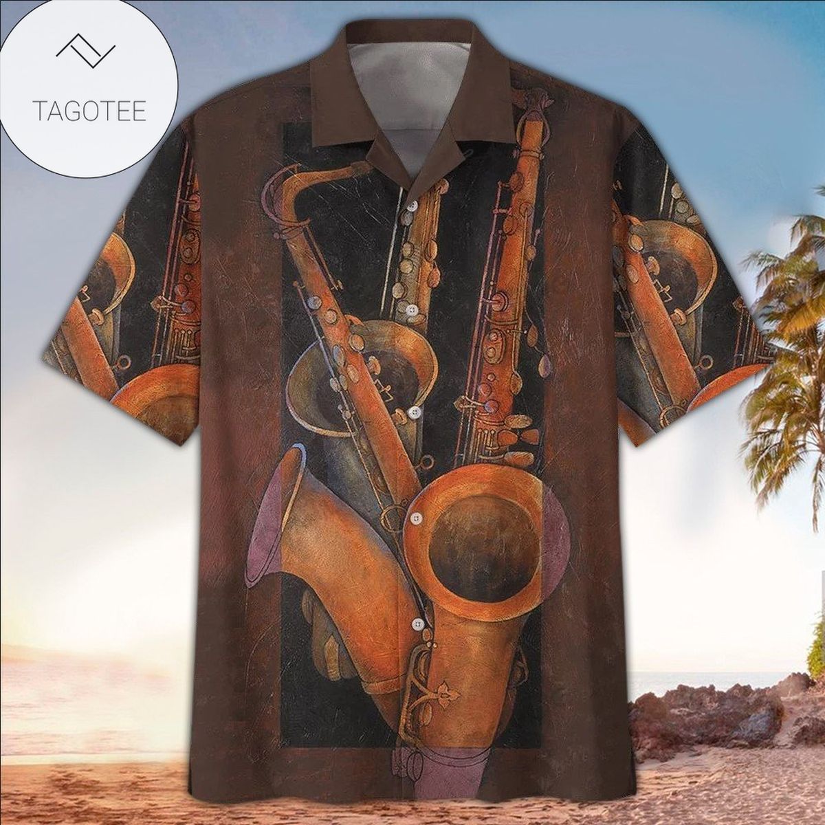 Saxophone Hawaiian Shirt Saxophone Lover Gifts