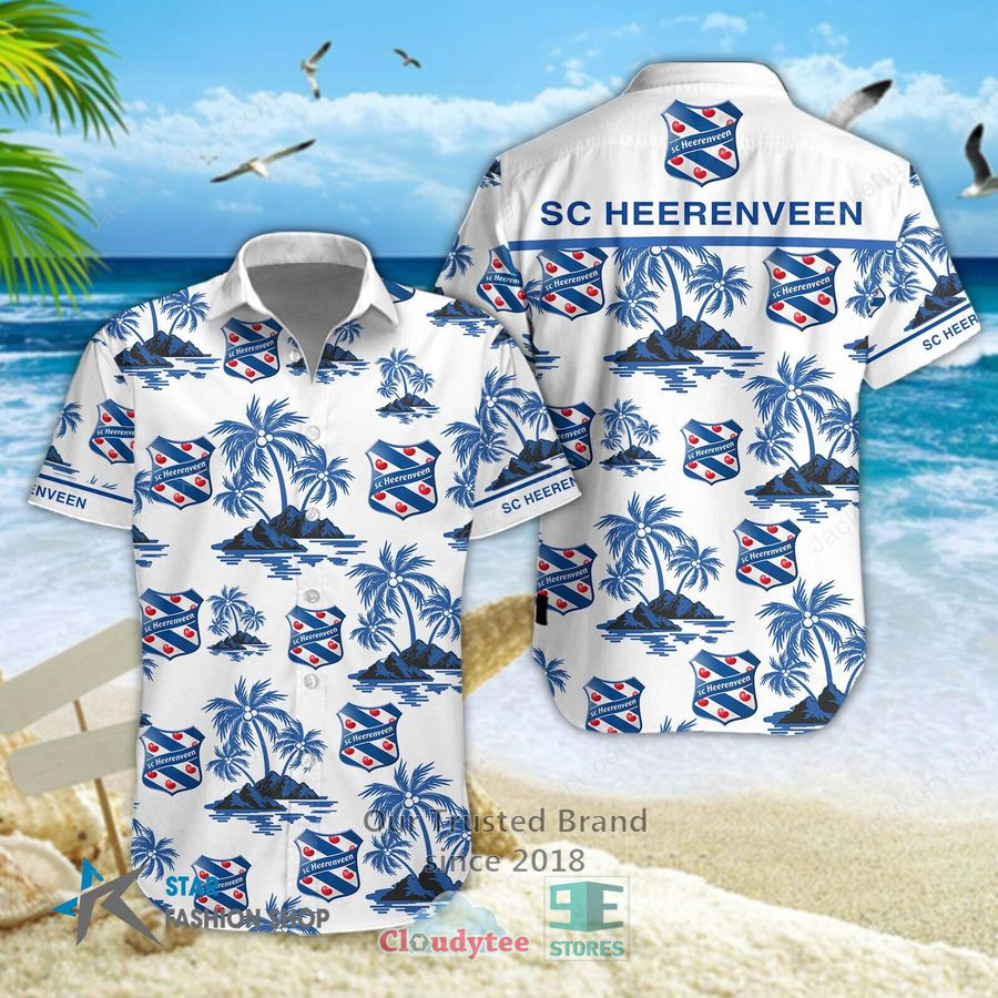 SC Heerenveen Navy Hawaiian Shirt, Short