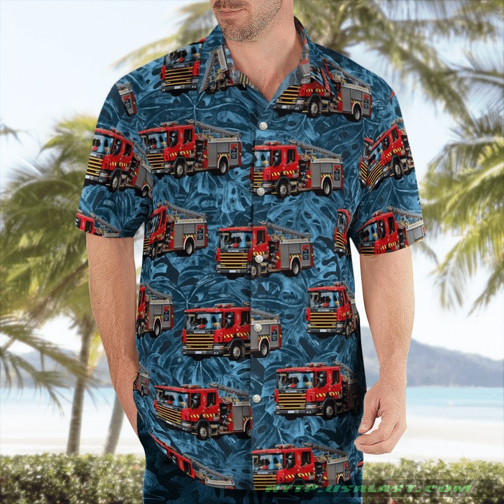 Scania Fire Truck Red Style Hawaiian Shirt