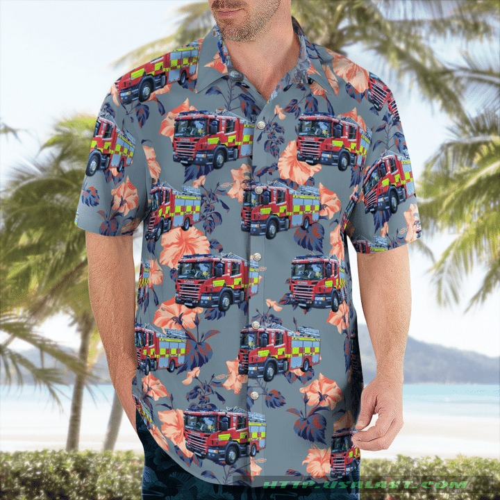 Scania Police Truck Hawaiian Shirt