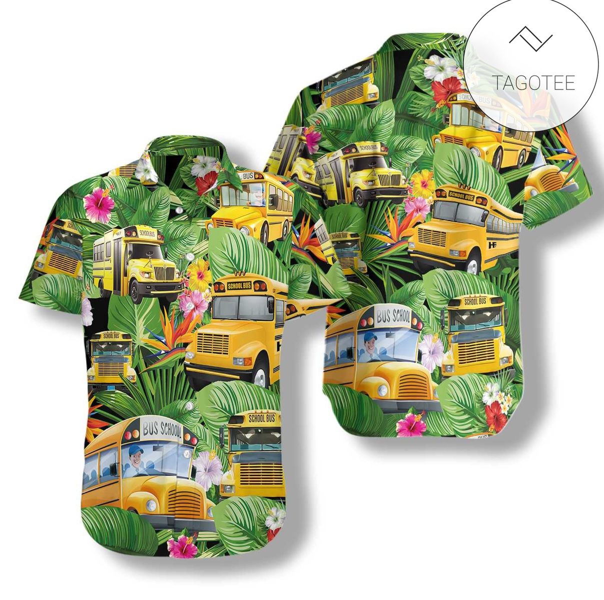 School Bus Driver Yellow Authentic Hawaiian Shirt 2022s