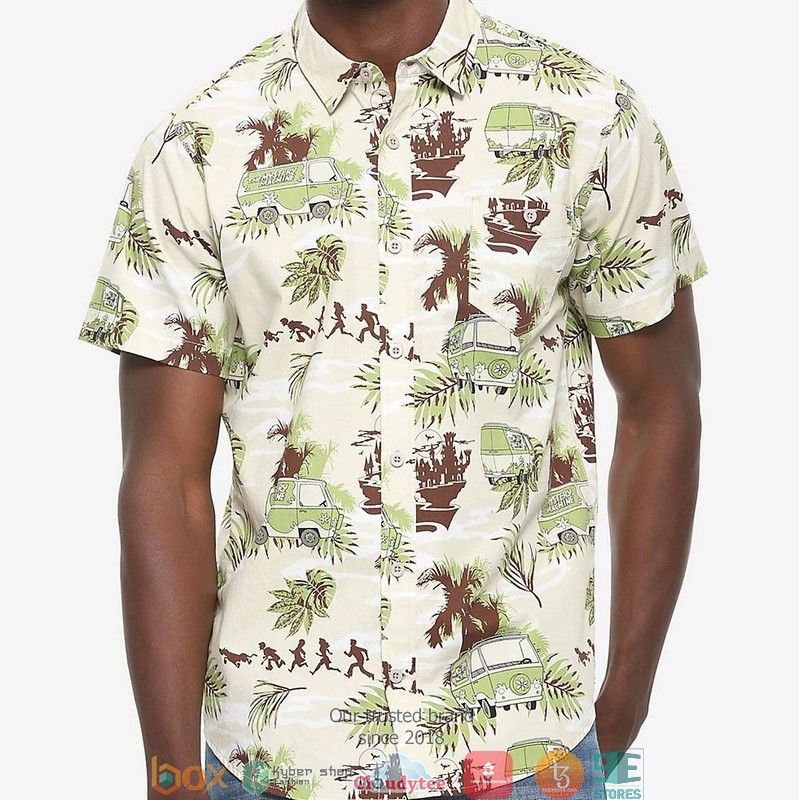 Scooby Doo Cyan blue Hawaiian Shirt