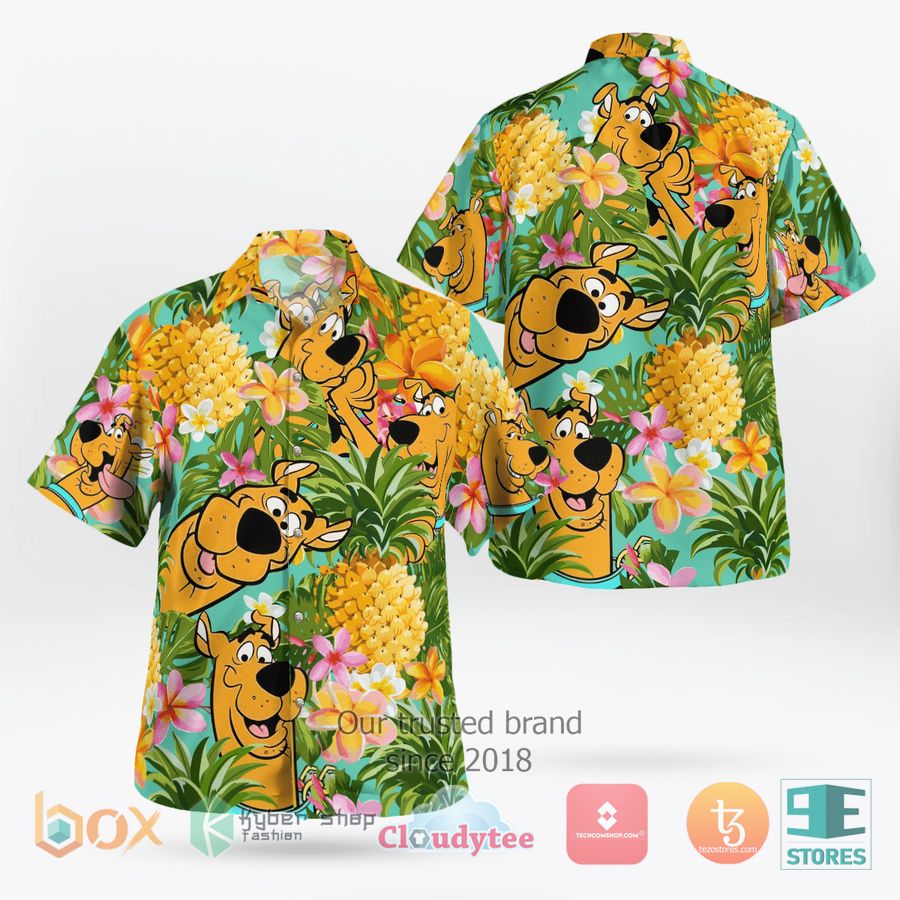 Scooby Doo Mystery Machine Tropical Short Sleeve Hawaiian shirt