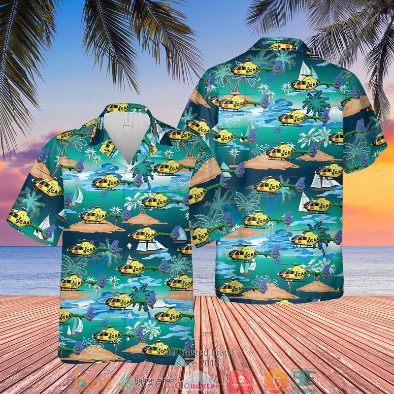 Scottish Ambulance Services Airbus H145 Helicopters Hawaiian Shirt