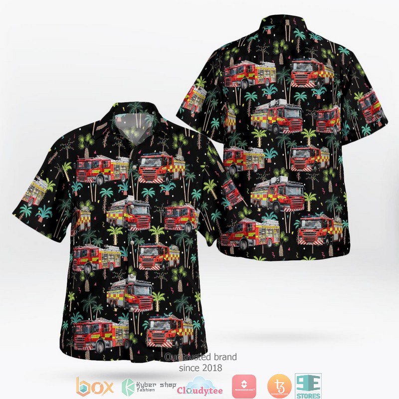 Scotland Scottish Fire and Rescue Service Coconut green Hawaii 3D Shirt