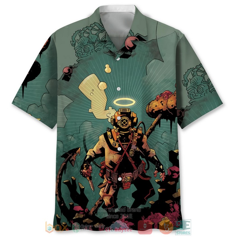 Scuba diving Cartoon Hawaiian Shirt