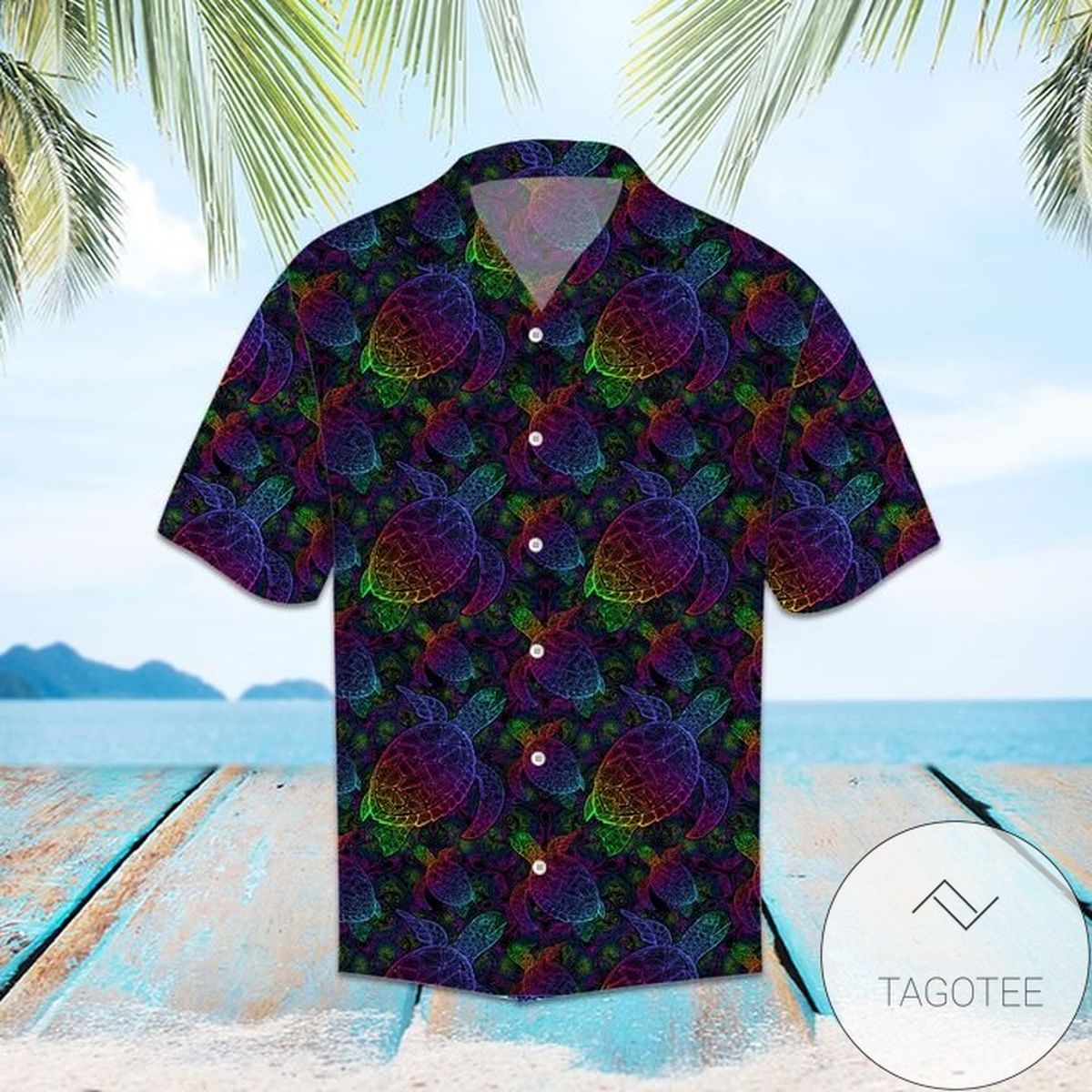 Sea Turtle In Outer Space Galaxy Hawaiian Shirt