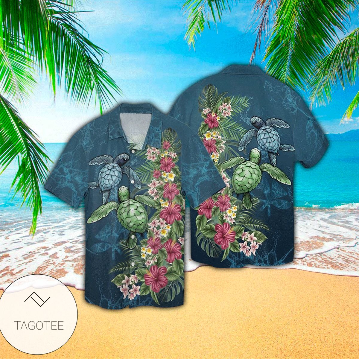 Sea Turtle Tropical Full Printing Hawaiian Shirts Hl