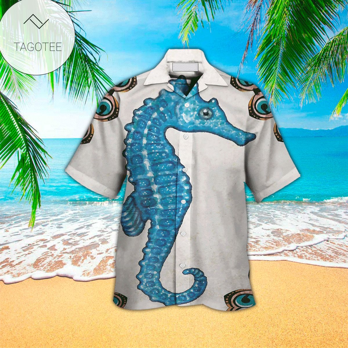 Seahorse Apparel Seahorse Hawaiian Button Up Shirt