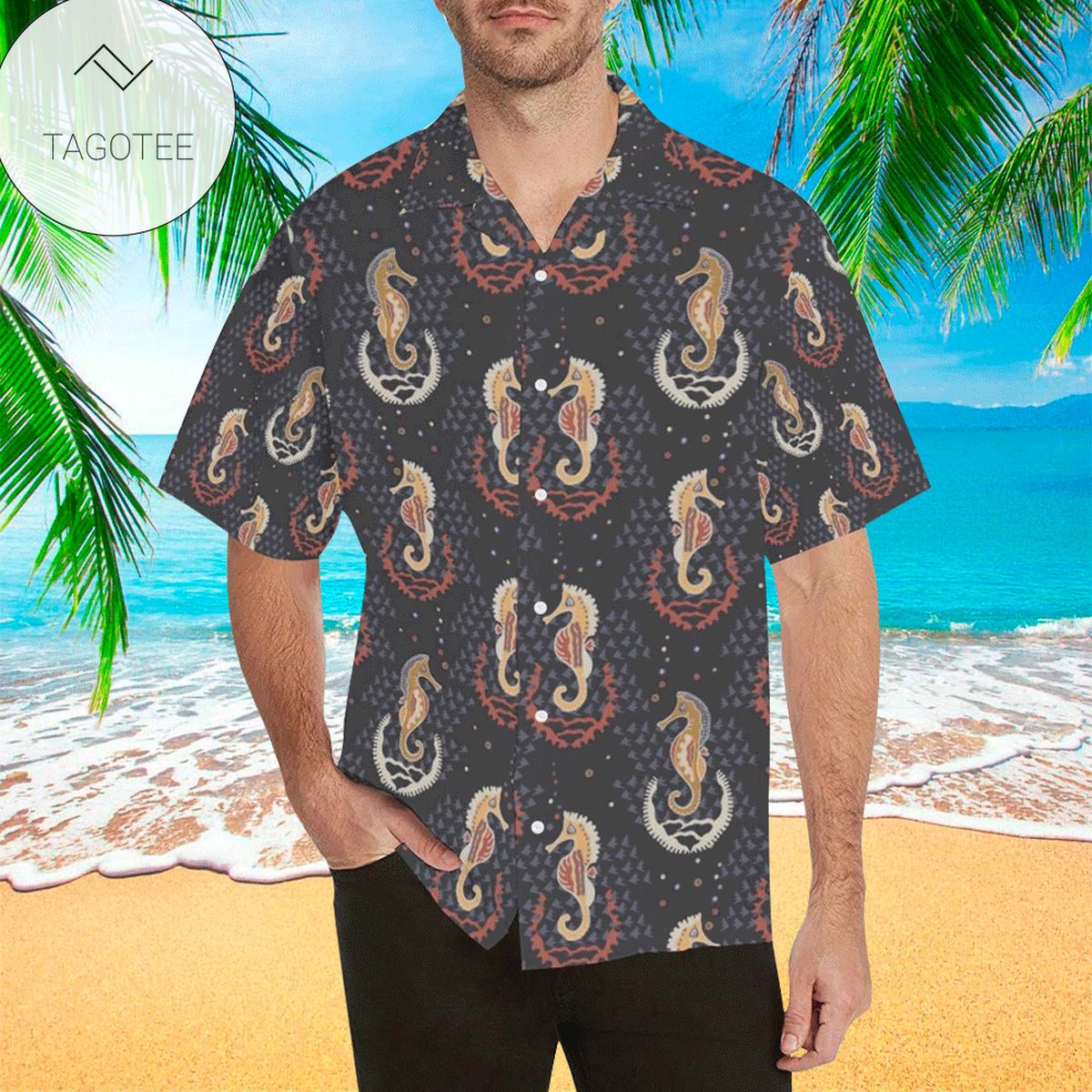 Seamless Bitcoin Hawaiian Shirt