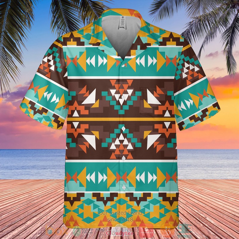 Seamless Geometric Pattern Hawaiian shirt