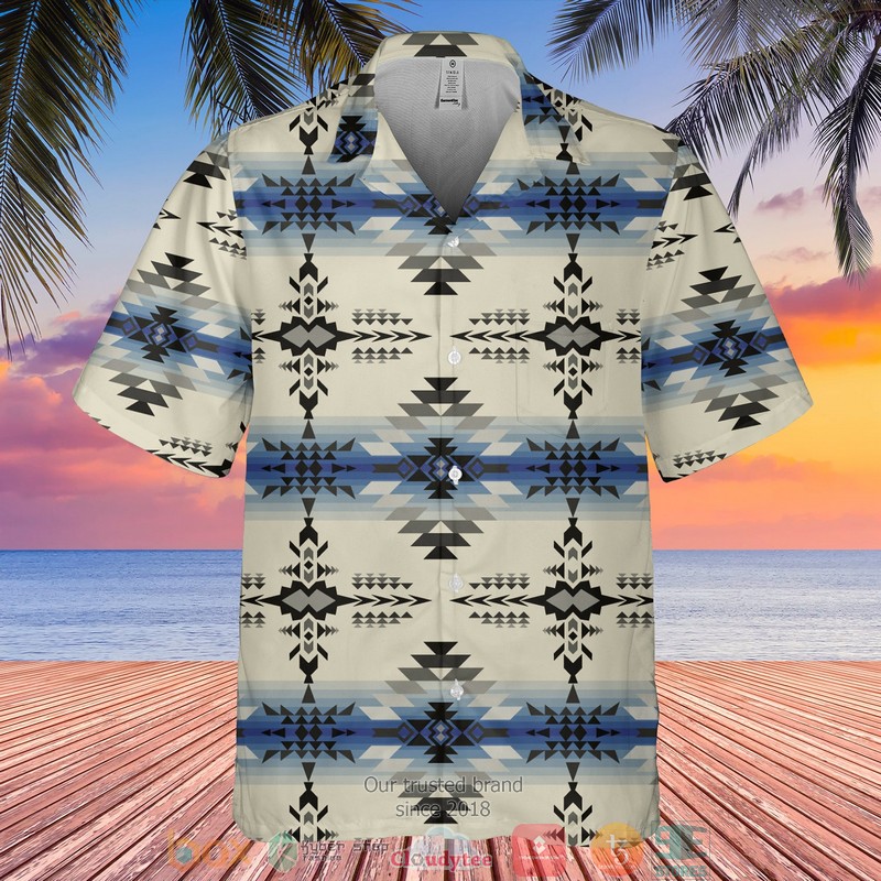 Seamless Gothic Skull With Butterfly Goth Hawaiian Shirt