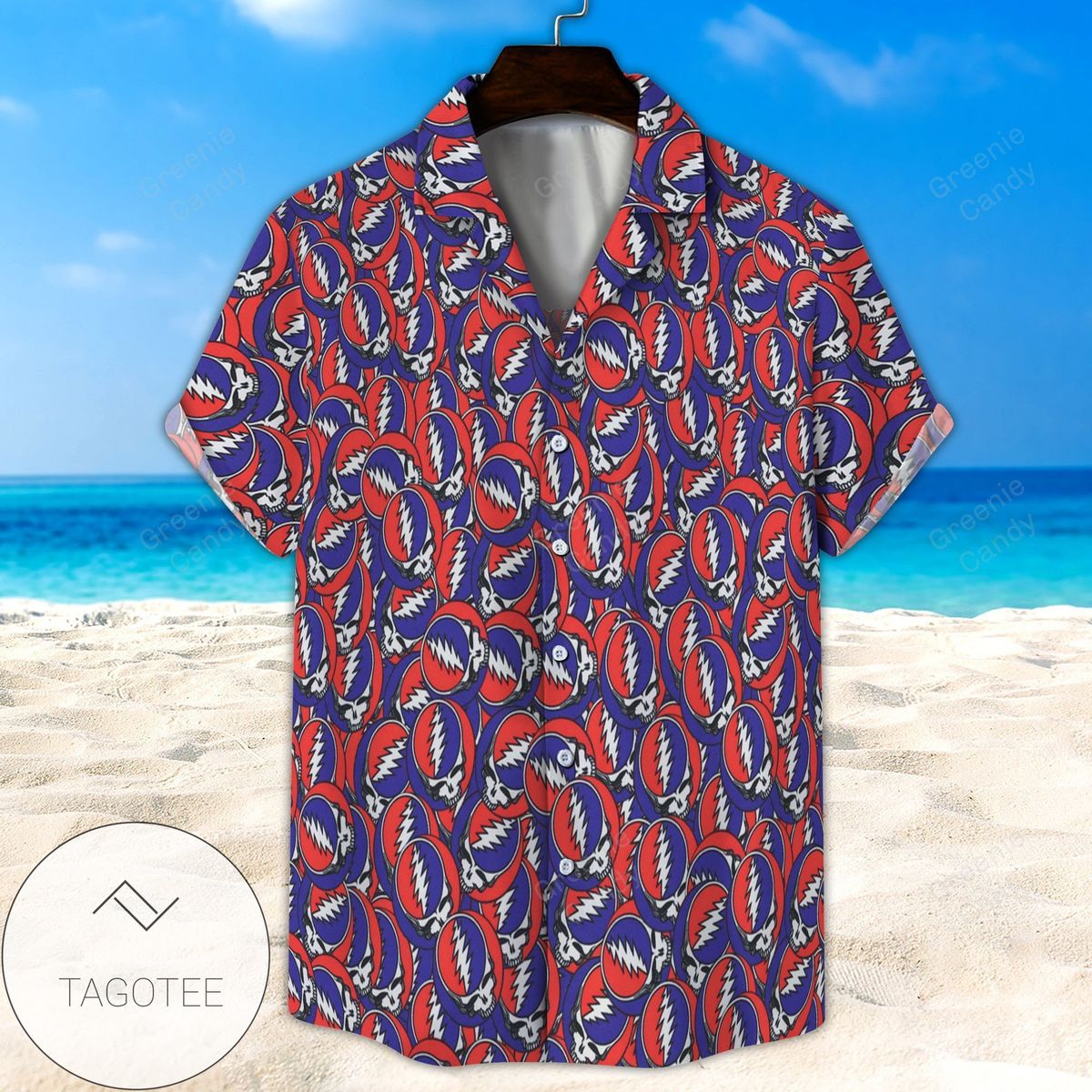 Seamless Grateful Dead Tiedye All Over Print 3D Hawaiian Shirt And Beach Short