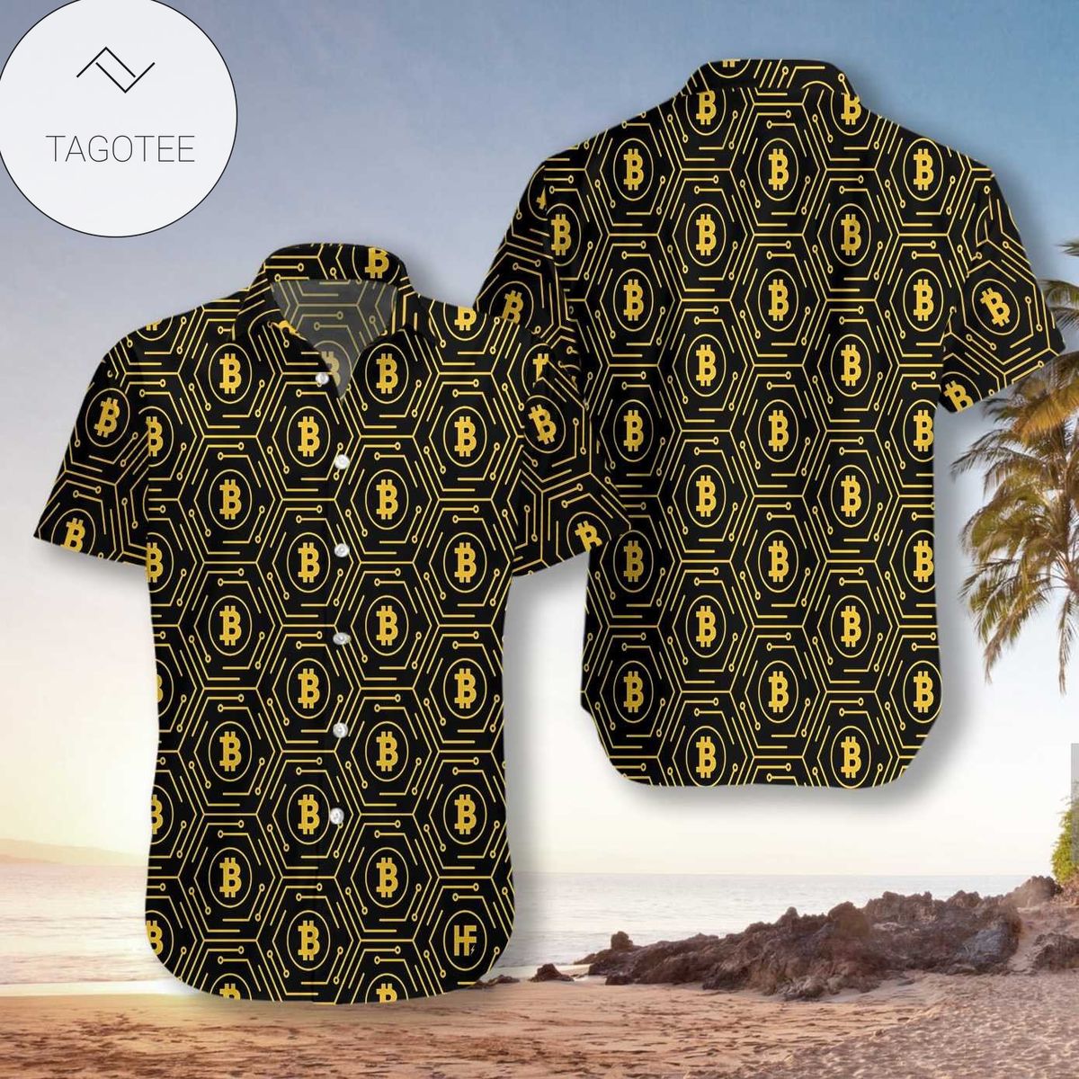 Seamless Hockey Pattern Hawaiian Shirt