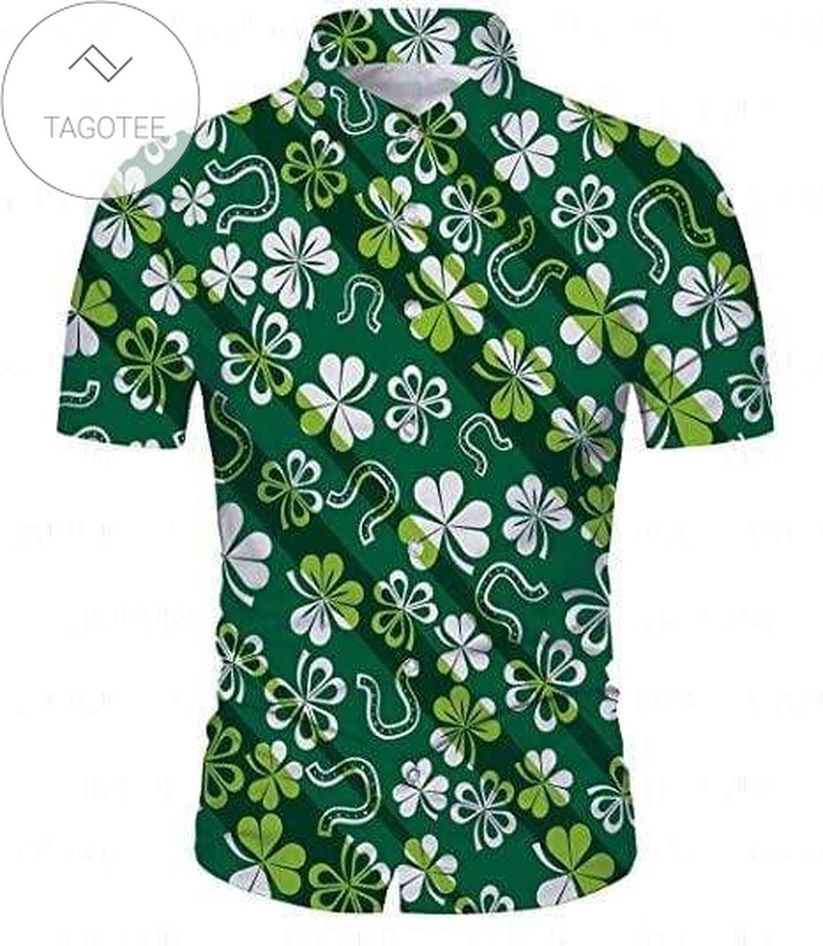 Shamrock With Flag Saint Patricks Day Hawaiian Shirt