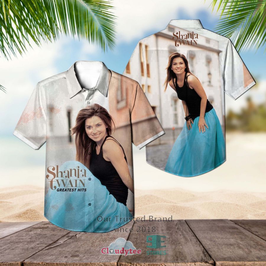 Shania Twain Come On Over Album red Hawaiian Shirt