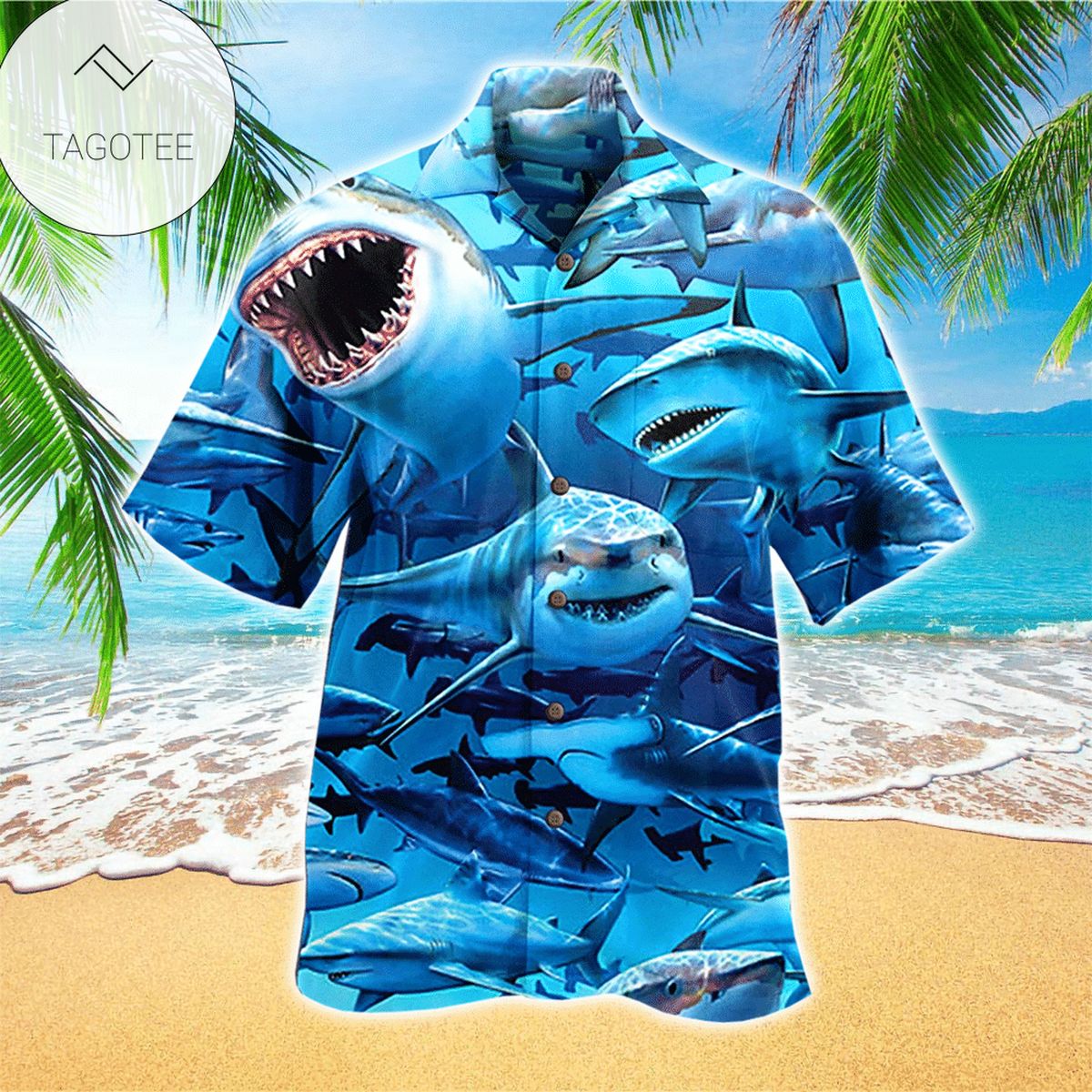 Shark Hawaiian Shirt Shark Purple Aloha Shirt