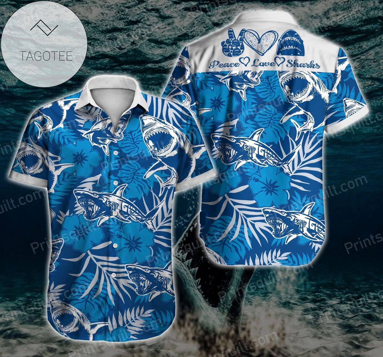 Shark Hawaiian Shirt Shark Purple Aloha Shirt